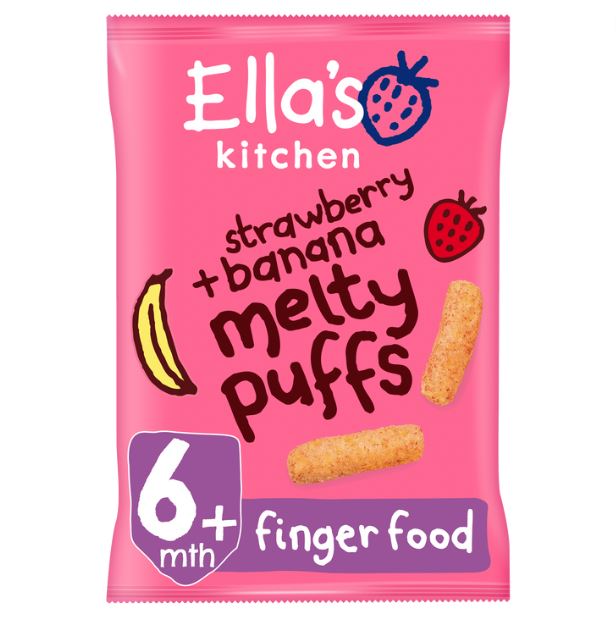 Ella's Kitchen Organic Strawberry + Banana Organic Melty Puff 20g