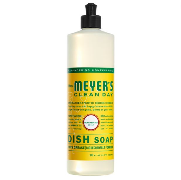 Mrs. Meyer's Clean Day Dish Soap Honeysuckle 16 fl oz