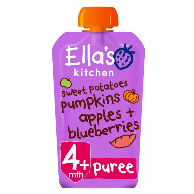 Ella's Kitchen Organic Sweet Potato, Pumpkin, Apple & Blueberry 4M+ 120g