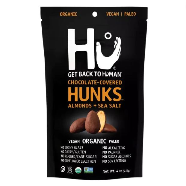 Hu Organic Chocolate Covered Hunks Almond & Seasalt 4oz