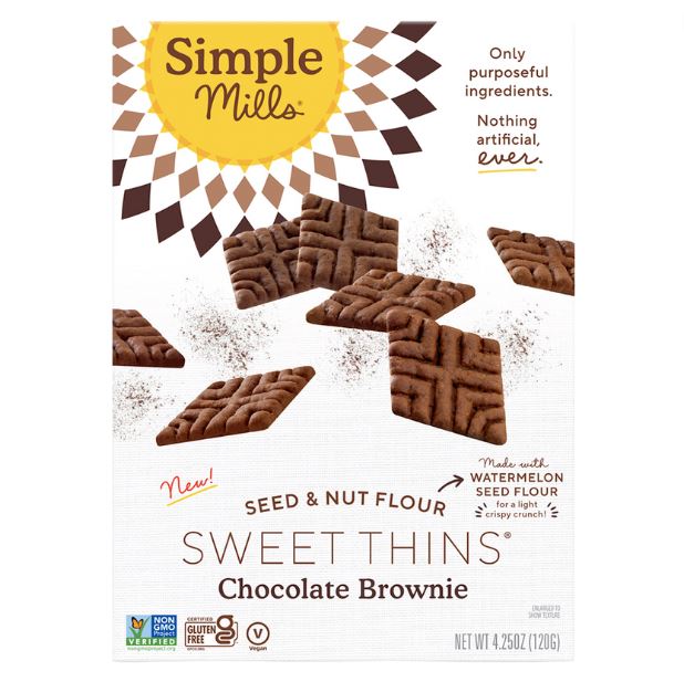Simple Mills Sweet Thins Chocolate Brownie 4.25oz