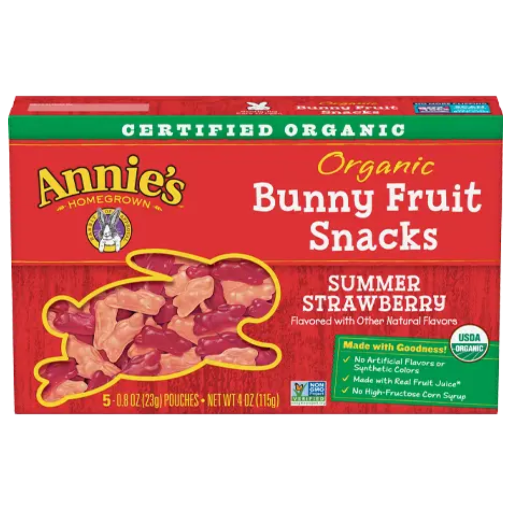 Annie's Organic Bunny Fruit Snack Summer Strawberry 7 oz