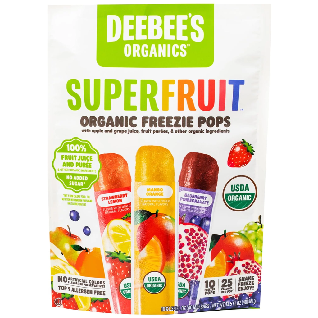 Deebee's Organic Freezer Pops Assorted Flavours 10CT
