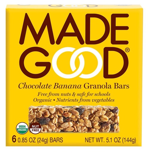 [204975-BB] Made Good Organic Granola Bar Choco Banana 6-Pack