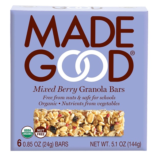 [204976-BB] Made Good Organic Granola Bar Mix Berry 6-Pack