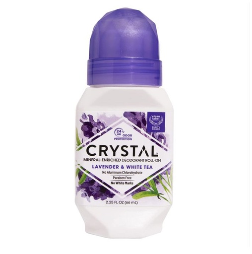 [205009-BB] Crystal Mineral Enriched Roll-On Lavender & White Tea 2.25oz