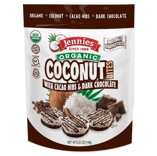 [205057-BB] Jennies Coconut Bites Cacao Nibs & Dark Chocolate 5.25oz