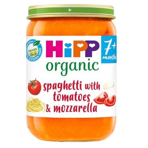[205230-BB] HiPP Organic Spaghetti with Tomatoes & Mozzarella Baby Food Jar 7+ Months 190g