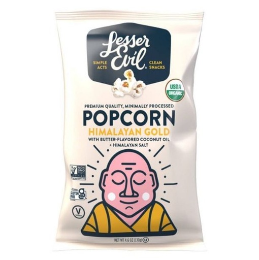 [205355-BB] Lesser Evil Popcorn Himalayan Gold 4.6oz