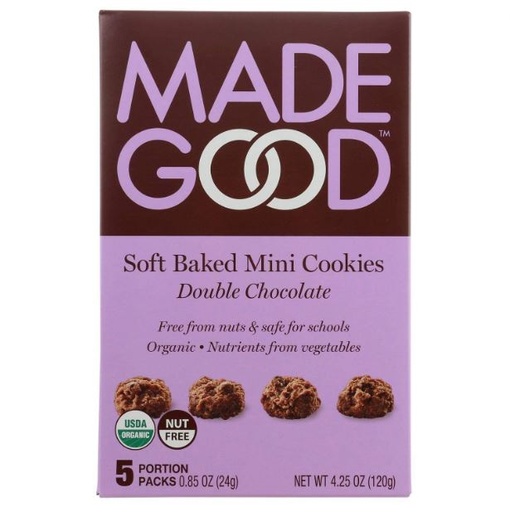 [205358-BB] Made Good Organic Soft Baked Mini Cookies Double Chocolate 4.25oz