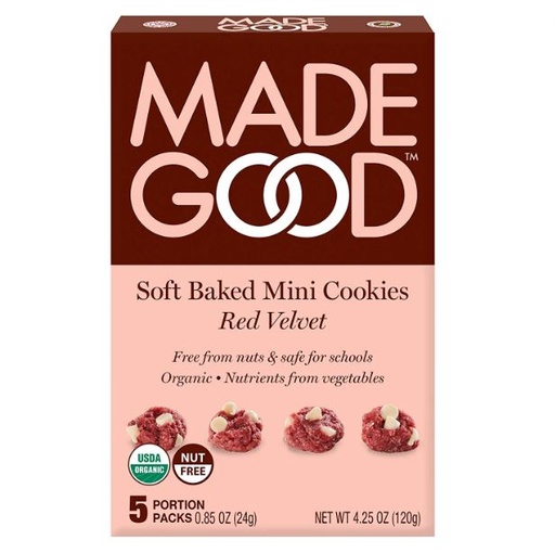 [205359-BB] Made Good Organic Soft Baked Mini Cookies Red Velvet 4.25oz