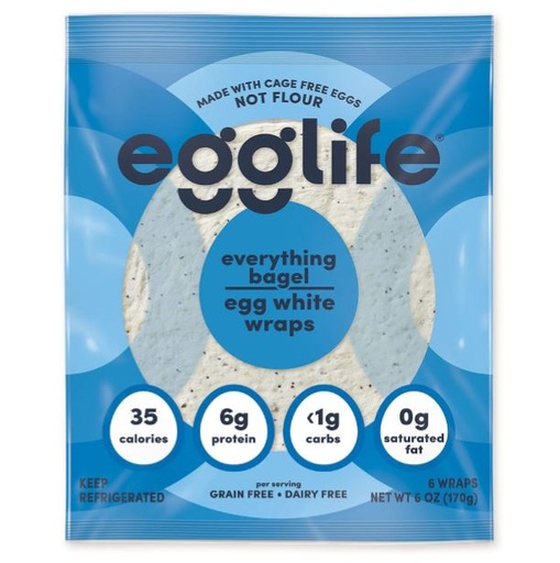 [205389-BB] Egglife Everything Bagel Egg White Wraps 6ct