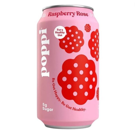 [205395-BB] Poppi Prebiotic Drink Raspberry Rose 12oz