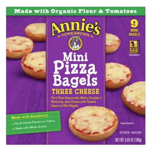 [205409-BB] Annie's Pizza Bagel Minis Three Cheese 6.65oz