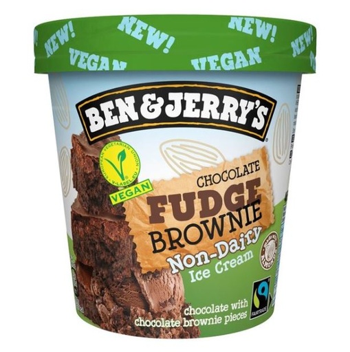 [205416-BB] Ben and Jerry's Non Dairy Plant Based Fudge Brownie Ice Cream 1pt