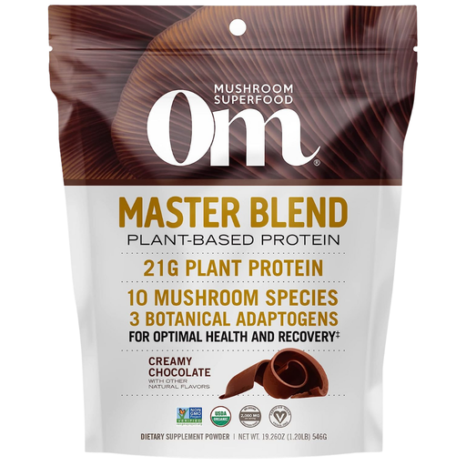 [205443-BB] Om Master Blend Plant Protein Powder Chocolate 19.26oz