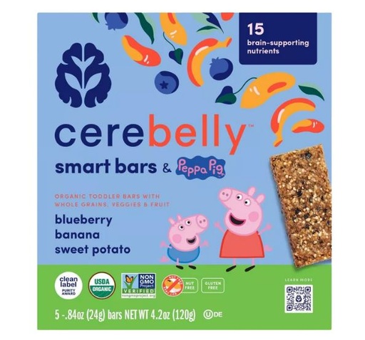 [205485-BB] Cerebelly Smart Bars Blueberry, Banana & Sweet Potato 4.2oz