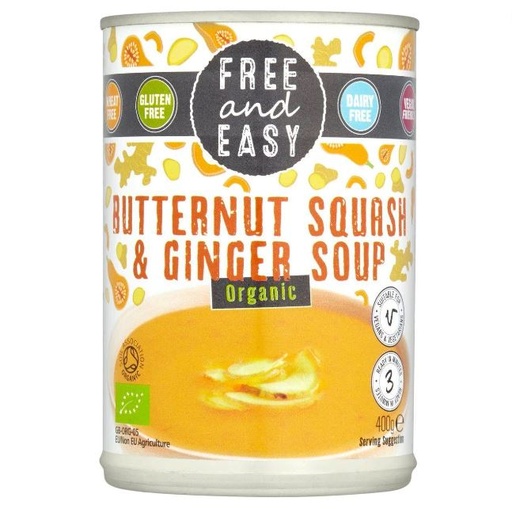 [205701-BB] Free & Easy Organic Butternut & Ginger Soup 400g
