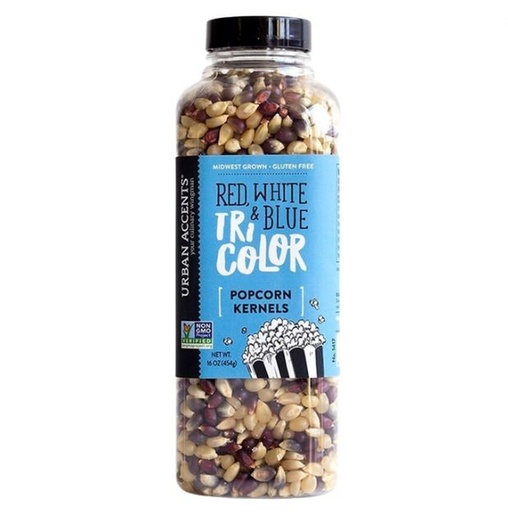 [205769-BB] Stonewall Kitchen Red, White & Blue Tricolor Popcorn Kernels 16oz