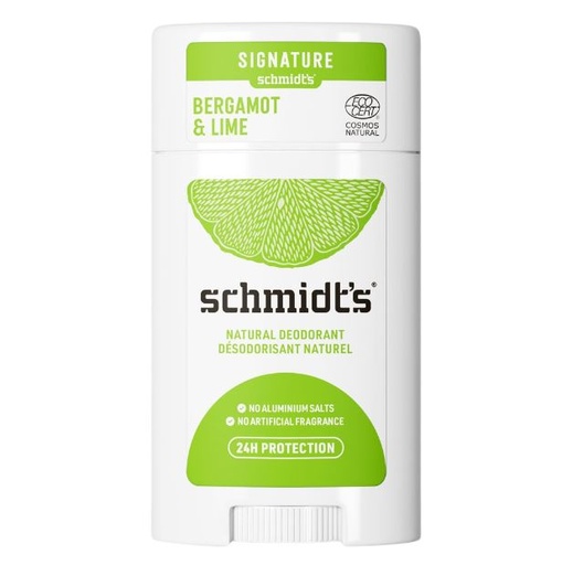 [205854-BB] Schmidt's Bergamot & Lime Aluminum Free Natural Deodorant Stick 2.65oz