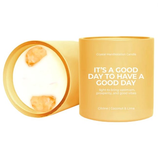 [205885-BB] It's A Good Day To Have A Good Day Crystal Manifestation Candle