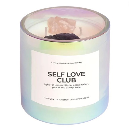[205888-BB] Self Love Club Positivity Crystal Manifestation Candle