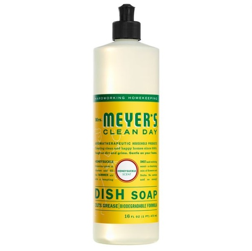 [205954-BB] Mrs. Meyer's Clean Day Dish Soap Honeysuckle 16 fl oz