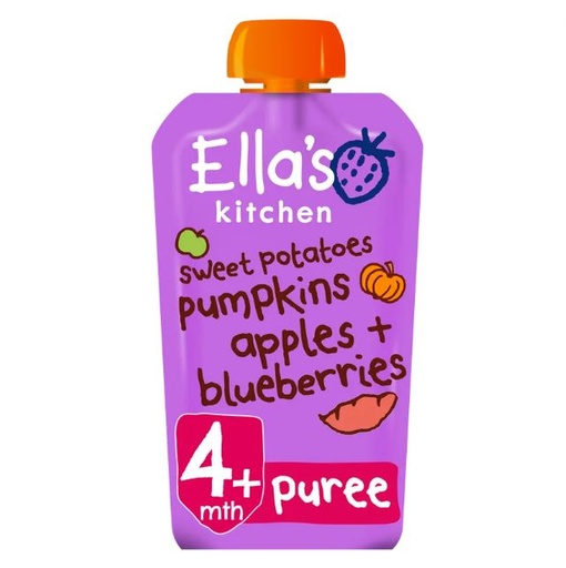 [205997-BB] Ella's Kitchen Organic Sweet Potato, Pumpkin, Apple & Blueberry 4M+ 120g