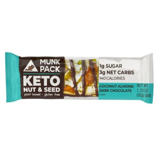 [206109-BB] Munk Pack Keto Coconut Almond Dark Chocolate Nut & Seed Bar 1.23oz