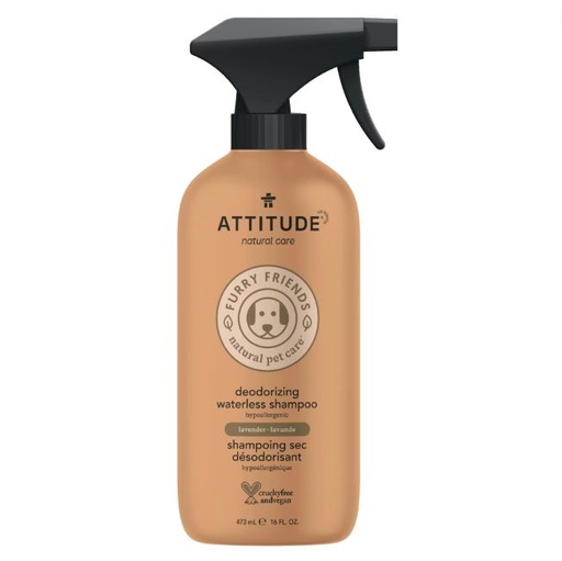 [206138-BB] Attitude Furry Friends Deodorizing Waterless Shampoo Lavender 16 fl. oz.