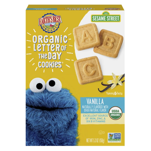 [206171-BB] Earth's Best Letter Of The Day Cookies Vanilla 5.3oz