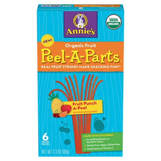 [206175-BB] Annie's Homegrown Peel Apart Fruit Snacks Fruit Punch 3.3oz