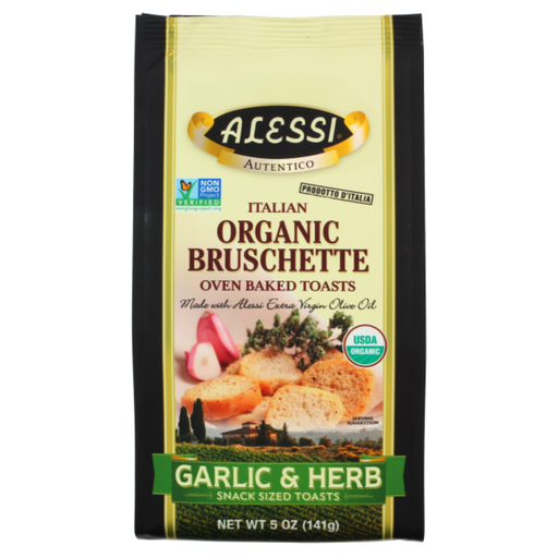 [206197-BB] Alessi Organic Bruschette Garlic & Herb 5oz