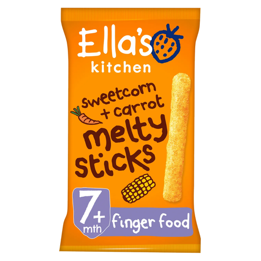 [206239-BB] Ella's Kitchen Organic Sweetcorn & Carrots Melty Sticks 7M+ 17g