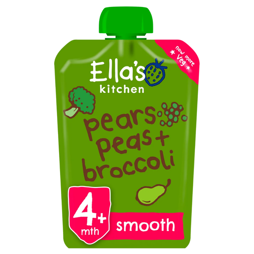 [206397-BB] Ella's Kitchen Organic Broccoli Pear & Peas 4M+ 120G