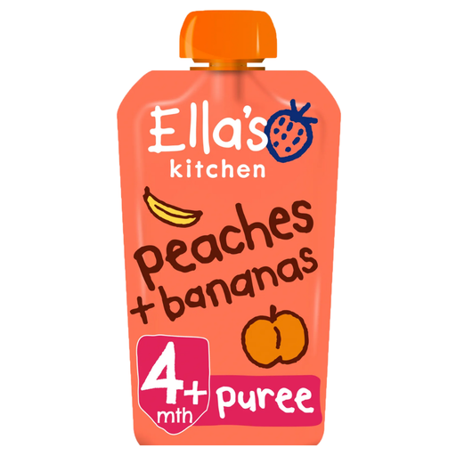 [206398-BB] Ella's Kitchen Organic Peaches & Banana 4M+ 120g