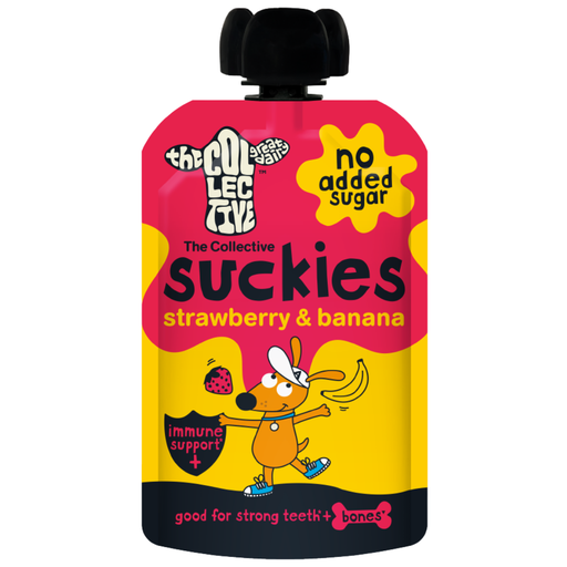 [206565-BB] The Collective Dairy Kids Suckies No Sugar Strawberry Banana 90g