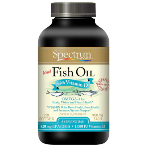 [206719-BB] Spectrum Essentials Omega 3 Fish Oil Vitamin D 250ct