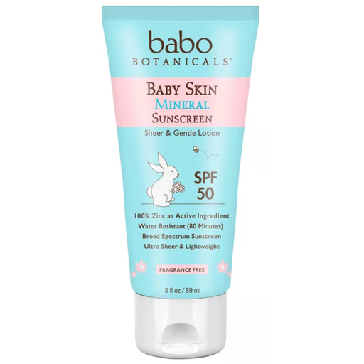 [206721-BB] Babo Botanicals Baby Skin Mineral Sunscreen SPF 50 3oz