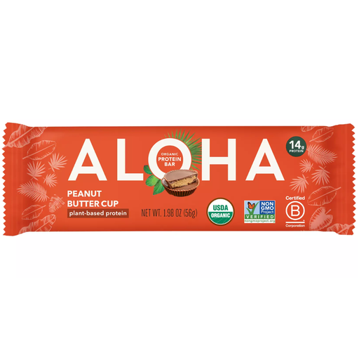 [206784-BB] Aloha Organic Peanut Butter Cup Plant Protein Bar 1.98 oz