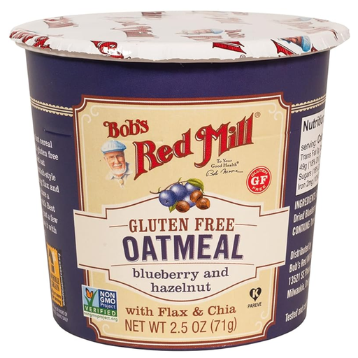 [206792-BB] Bob's Red Mill Gluten Free Oatmeal Cup Blueberry And Hazelnut 2.5 oz