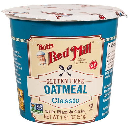 [206793-BB] Bob's Red Mill Gluten Free Oatmeal Cup Classic With Flax Chia 1.81 oz