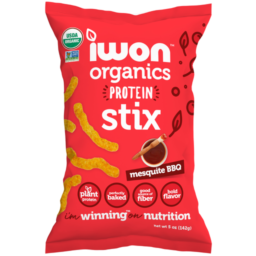 [206813-BB] Iwon Organics Protein Sticks Mesquite BBQ 5 oz
