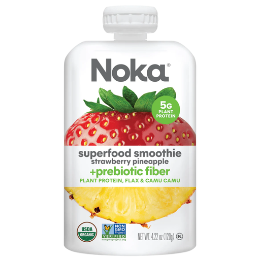 [206822-BB] Noka Organics Superfood Smoothies Strawberry Pineapple 4.22oz