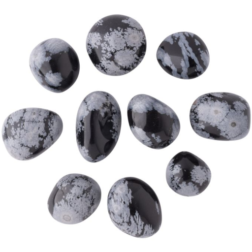 [206864-BB] Snowflake Obsidian Tumblestone