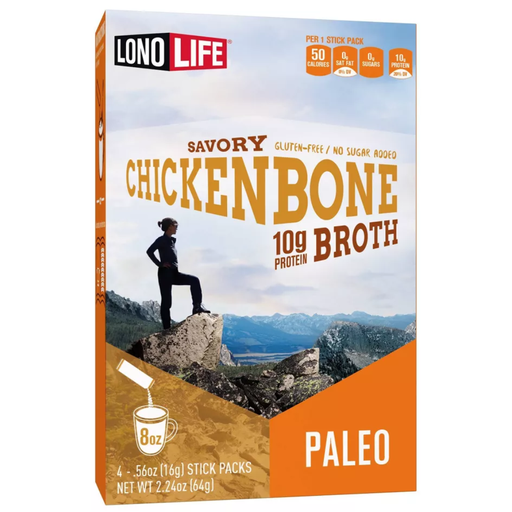 [207066-BB] LonoLife Chicken Bone Broth Sticks 4 Pack 2.24oz