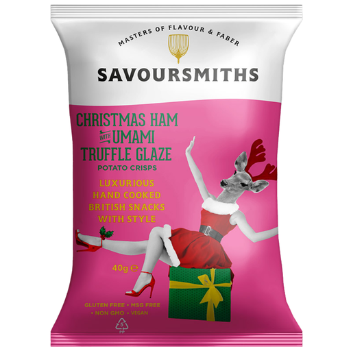[207111-BB] Savoursmiths Christmas Ham with Umami Truffle Glaze Crisps 150g
