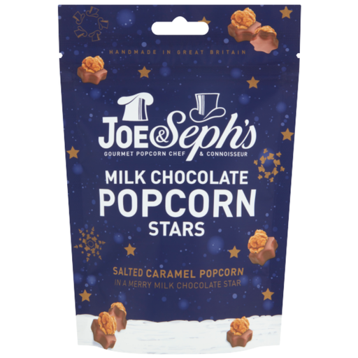 [207112-BB] Joe & Seph's Milk Chocolate Popcorn Stars 63g