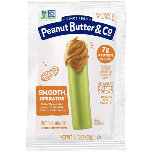 [207197-BB] Peanut Butter & Co. Smooth Operator Peanut Butter Squeeze Packs 1.15oz