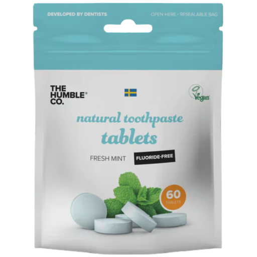 [207204-BB] The Humble Co Fresh Mint Fluoride-Free Toothpaste Tablets 60ct